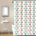 thumbnail image 1 of Lush Decor Whale Kids Animal Print Polyester Shower Curtain, 72x72, Pink/Aqua, Single, 1 of 5