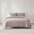 thumbnail image 1 of Lush Decor Zara Floral Block Reversible Cotton Quilt 3 Piece Set King/ Cal King Terracotta - Floral Bedding Set - Block Print Quilt - Vintage Coquette Decor, 1 of 10