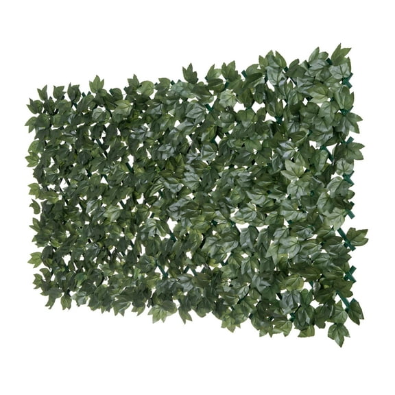 Lush Estate Expandable PVC Trellis Outdoor Privacy Screen, 36" x 72", Ivy Leaves