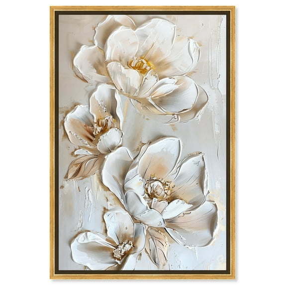 Lush Floral II Canvas New Floral Wall Art by Art Remedy, Gold Frame, 20" x 30"