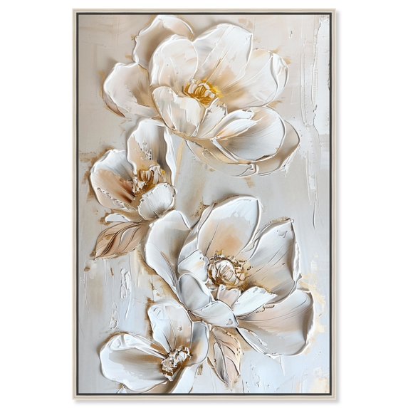 Lush Floral II Canvas New Floral Wall Art by Art Remedy, Silver Frame, 30" x 45"