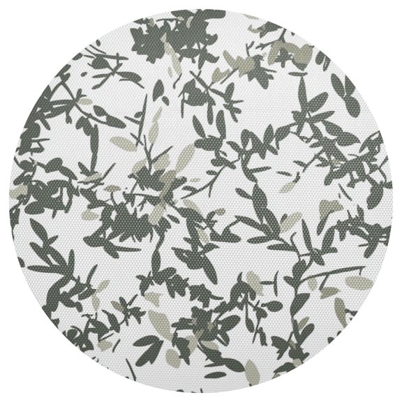 Lush Foliage Pattern 15.4in Diameter PVC Plate Mat, Heat-Resistant and Cuttable, Kitchen Decor