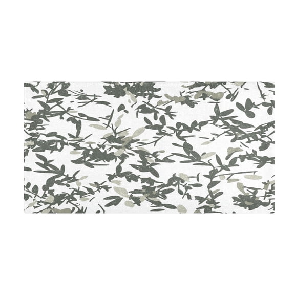Lush Foliage Pattern 39x20" Bath Mat Carpet, Absorbent and Non-Slip for Kitchen or Bathroom, Quick-Drying