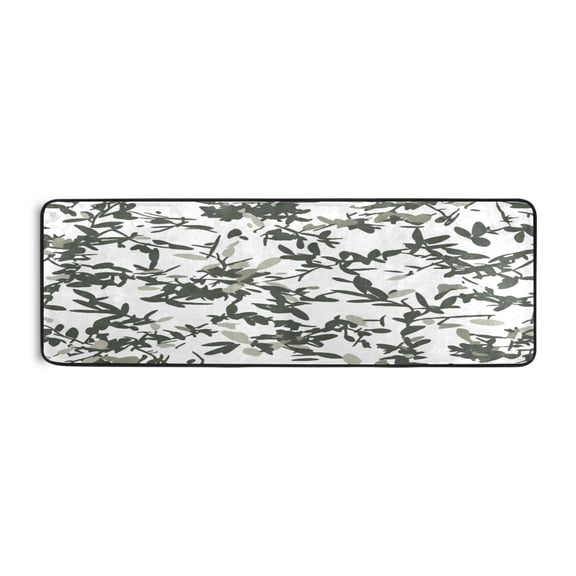 Lush Foliage Pattern 72x24" Runner Rug, Non-Slip Memory Foam Cushion, Anti-Crease for Hallways and Bedrooms