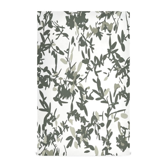 Lush Foliage Pattern Decorative Waffle Towel Kitchen Dishcloth 28x18in Multi-Use Tea Towel