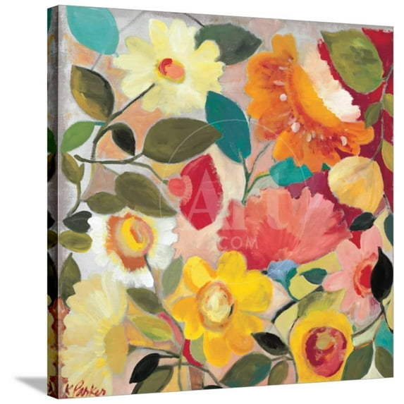 Lush Garden, Botanical Stretched Canvas Wall Art by Kim Parker Sold by ArtCom