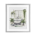 thumbnail image 1 of Stupell Industries Tropical Lush Greenery Bathtub & Window Gray Framed Print Under Glass, 13 x 16, by Lettered and Lined, 1 of 8