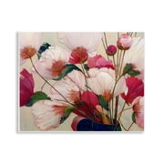 Lush Haiku Pink & White Flowers Wall Plaque Art, design by Annabelle Hall