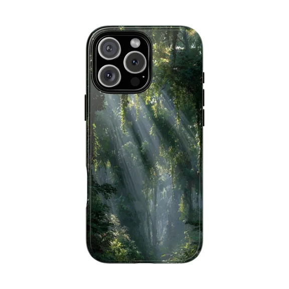 Lush Jungle Golden Hour Vine Art Case for iPhone 17 to 11 Pro Max