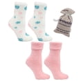 thumbnail image 1 of Lush N Plush 2 pack slipper socks - Lavender N Shea Butter, Raspberry, 1 of 10