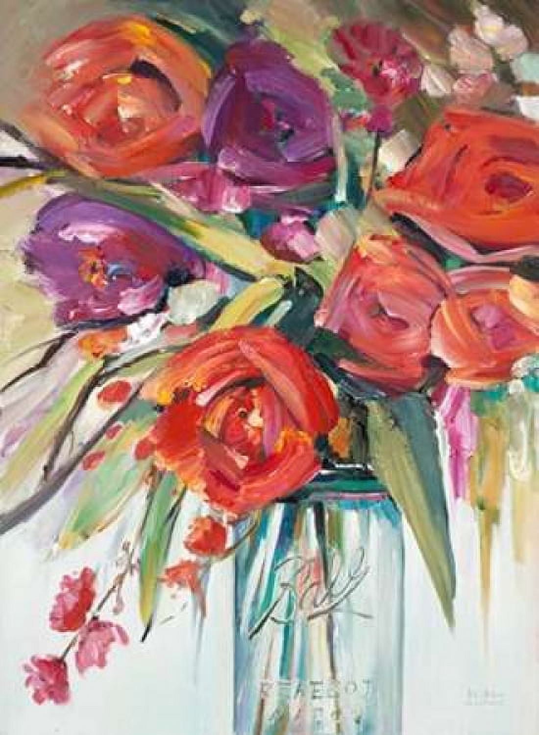 Lush Painterly Bouquet Canvas Art - Art Atelier Alliance (18 x 24)