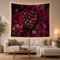 thumbnail image 1 of Lush Still Life With Heart Shaped Box Filled, Mystical Fantasy for Space Lovers, Galaxy Room Decor, Valentine's Day Gift, Tapestry Wall Hanging for Bedroom and Dorm, 1 of 7