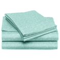 thumbnail image 1 of LushElegance 1800 Series Full Size 4 Piece Vine Embossed Sheet Set - Turquoise, 1 of 1