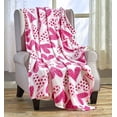 thumbnail image 1 of LushElegance Be Mine Love Collection Heart Ultra Plush Throw Blanket (50" x 60") - Whimsical Hearts, 1 of 2