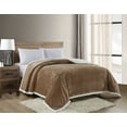 thumbnail image 1 of LushElegance Corduroy Sherpa Reversible King Size Blanket - Taupe, 1 of 1