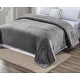 thumbnail image 1 of LushElegance Ultra Plush Twin Size Solid Microplush Blanket (66" x 86") - Grey, 1 of 1