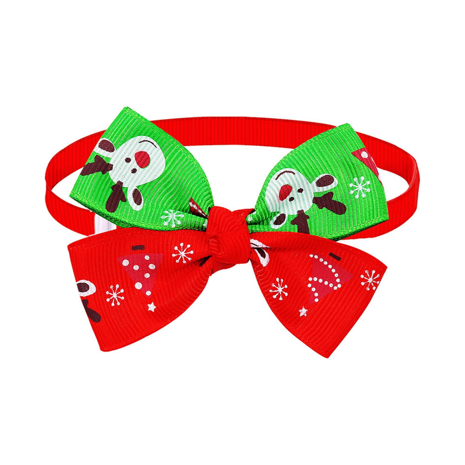 Lushas Christmas Pet Bow Tie Bow Tie Snowflake Snowman Hat Reindeer