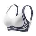 thumbnail image 1 of Lushfitting Powerful Push Up Bra Caralush Seamless Bras Comfortable Wireless Full Coverage Bralettes Light Blue 40, 1 of 5
