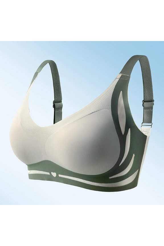 Lushfitting Powerful Push-Up Seamless Bra, Women's Full Coverage Support Anti Sagging Bra Mint Green 44