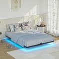 thumbnail image 1 of Lusimo Floating Bed Frame with LED Lights Queen Size Metal Platform Bed Frame with 6.1" Under Bed Storage Space No Box Spring Needed, Black, 1 of 11