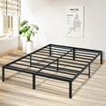 thumbnail image 1 of Lusimo Full Bed Frame No Box Spring Needed 14 inch Heavy Duty Steel Slats Full Size Metal Platform Bed Mattress Foundation Easy Assembly Anti Slip No Noise, Black, 1 of 12