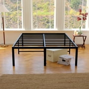 Lusimo Full Size Bed Frame 18 inch Heavy Duty Platform Metal Bed Frame Full with Attach Headboard Hole Anti Slip Support Mattress Foundation