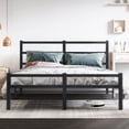 thumbnail image 1 of Lusimo King Bed Frame with Headboard 14 inch Metal Platform Bed Frame No Box Spring Needed Easy Assembly Anti-Slip Support, 1 of 9