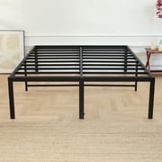 Lusimo Queen Bed Frame Heavy Duty Anti-Slip Support Metal Platform Bed Frame Queen Size with 16" Large Under Bed Storage Space Easy Lock Assembly
