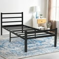 Lusimo Steel Twin Bed Frame with Headboard, 14 inch Heavy Duty Metal Platform, No Box Spring