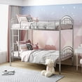Lusimo Twin Bunk Beds Heavy Duty Metal Bunk Bed Twin Over Twin