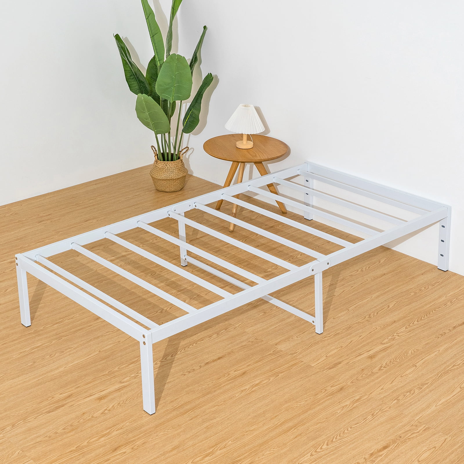 Lusimo Twin Metal Bed Frame with Under Bed Storage 14 Inch Heavy