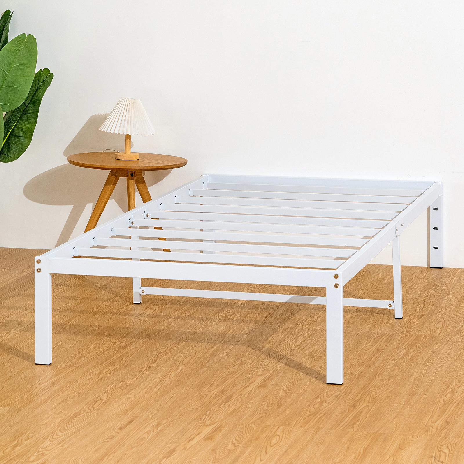 Lusimo Twin Metal Bed Frame with Under Bed Storage 14 Inch Heavy Duty