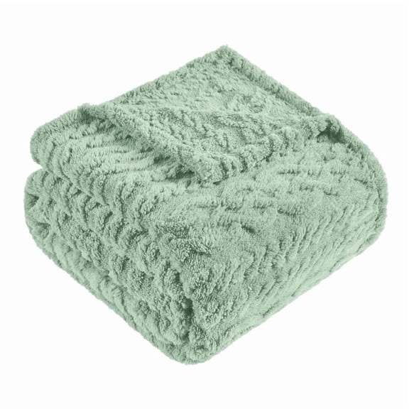 Lussena Home Textured Knit Throw Blanket, Soft Cozy Boho Decorative Blanket for Couch, Bed and Living Room, 50" x 60"
