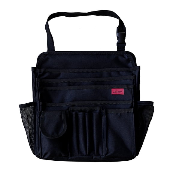Lusso Gear Car Seat Organizer with 9 Compartments & 2 Cup Holders, Black