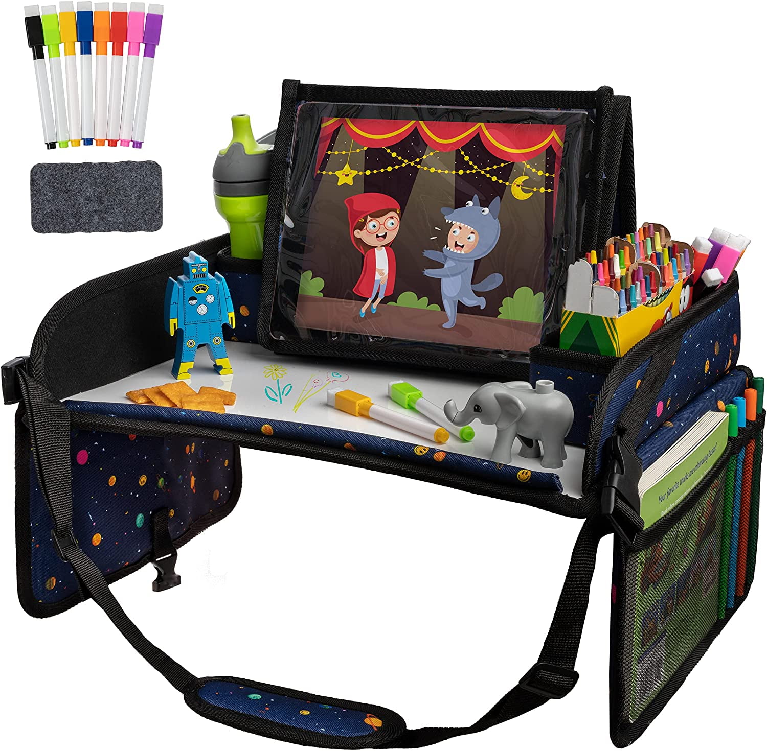  JUNGLE FEELS Kids Travel Tray for Road Trip Essentials