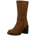 thumbnail image 1 of Lust For Life Magnum Round Tan Toe Grungy Lug Sole Chunky Stacked Heel Boot (Tan, 6), 1 of 1