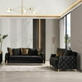 thumbnail image 1 of Lust Modern Style 2PC Living Room Set Made with Wood in Black, 1 of 18