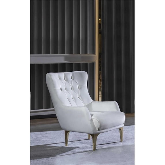 Lust Modern Style Chair Made with Wood in White