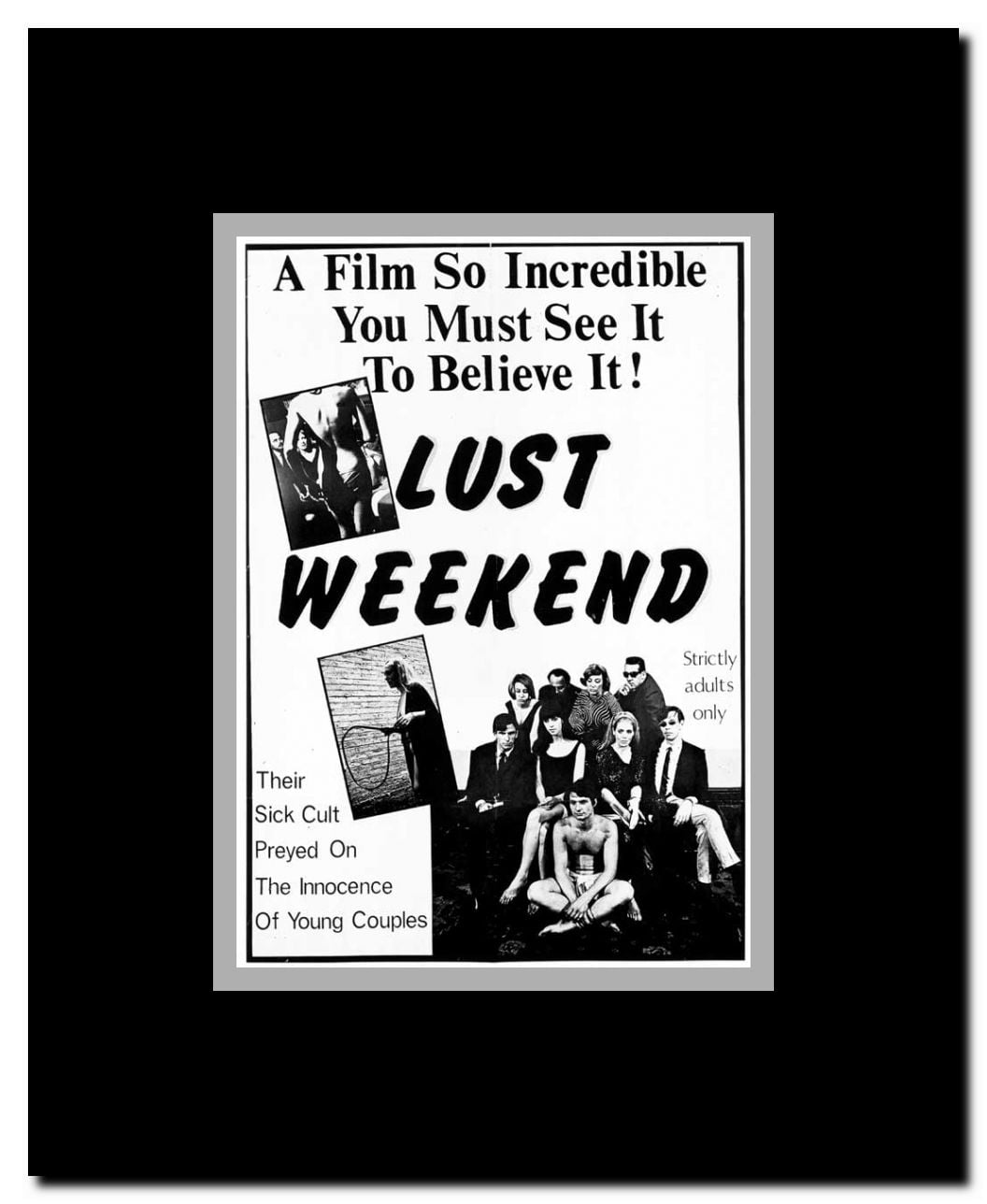 Lust Weekend Framed Movie Poster