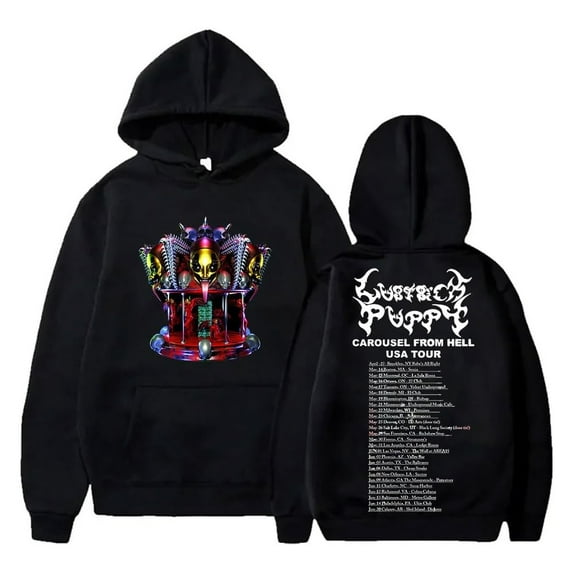 LustSickPuppy Carousel From Hell Tour 2024 Hoodie Long Sleeve Streetwear Women Men Hooded Sweatshirt