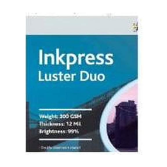 Inkpress Luster Duo, Double Sided Inkjet Paper, 99% Bright, 280 gsm, 9.5 mil., 8.5x11", 40 Sheets