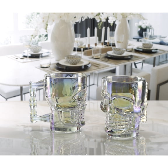 Luster Glass Skull Shaped Mug