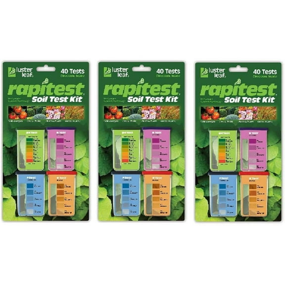 Luster Leaf Rapitest Soil Test Kit 1601 - pH, Nitrogen, Phosphorus, Potash