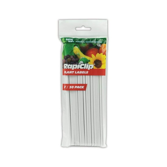 Luster Leaf Garden Labels 843 Plastic Plant Marker 8 Inch - White - 8 Inch, 30 Pack
