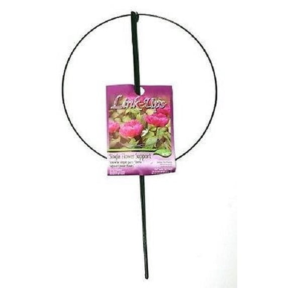 Luster Leaf 977 14" D x 24" Tall Single Green Peony Plant Support Hoops - Quantity of 24