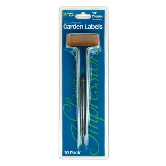 Luster Leaf Classic Impressions 10 in. H Brown Copper Plant Label