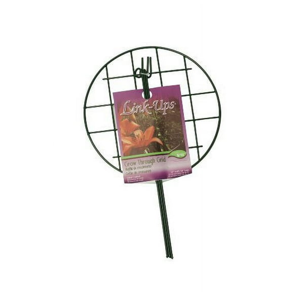 Luster Leaf Link-Ups Grow Through Round Grid Plant Support, 12" Grid x 18" Leg
