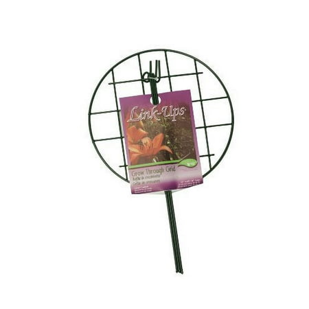 Luster Leaf Link-Ups Grow Through Round Grid Plant Support, 12" Grid x 18" Leg