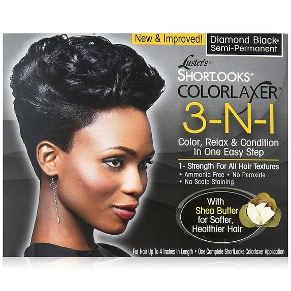 Luster's Pink Shortlooks Colorlaxer 3 In 1 Diamond Black, Pack of 3