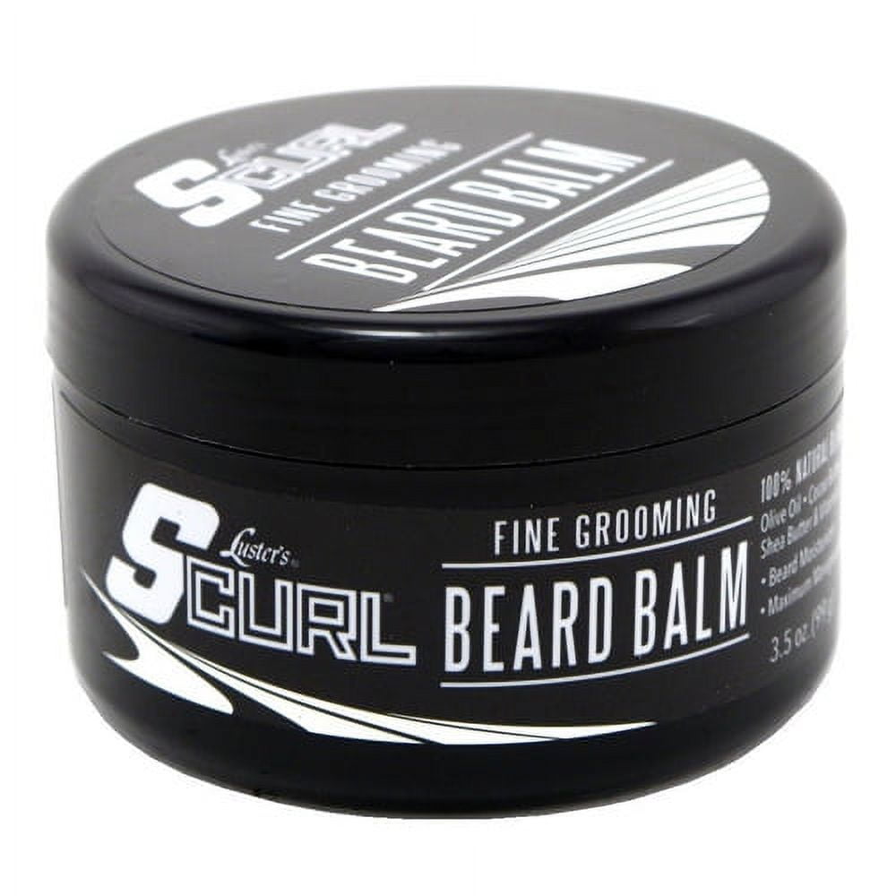 Lusters Scurl 100% Natural Fine Grooming Beard Balm For Beard Moisturizer, 3.5 Oz, 2 Pack